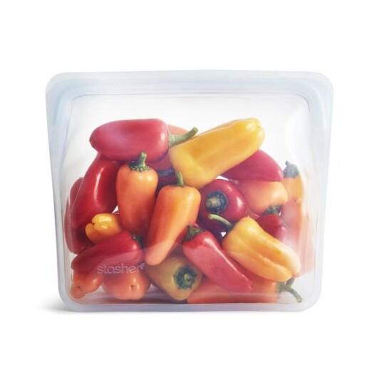 STASHER Silikonpose Stand-Up Medium Klar