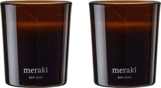 Meraki duftlys 12 timer 2 pk Dark wood Meraki duftlys 12 timer 2 pk Dark wood