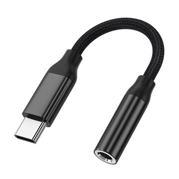 TIANSTON For iPhone 15 Type C hane til 3,5 mm hunn hodetelefonadapter lydkabel