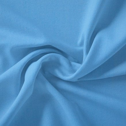Stoffabrics Swan Solid Bomullslerret Stoff 150cm 661 Lyseblå 50cm