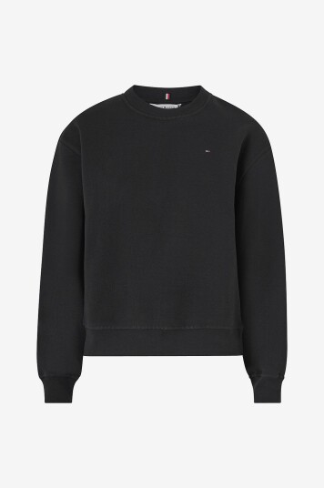 Tommy Hilfiger Collegegenser Reg Flag On Chest Swtshrt Svart
