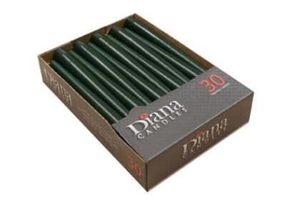 Antiklys Ø22x245 mm Brændetid 7.5 timer Mørkegrøn,30 stk/pk