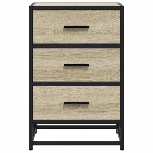 Nattbord sonoma eik 40x34,5x60 cm konstruert tre og metall 8721102837791