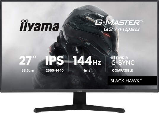 Iiyama G-MASTER Black Hawk 27" QHD Gaming Skjerm 144Hz - Svart Iiyama G-MASTER Black Hawk 27" QHD Gaming Skjerm 144Hz - Svart
