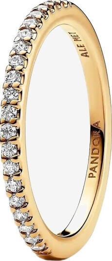 Pandora 14K Gold-Plated Ring With Clear - CLEAR - 44