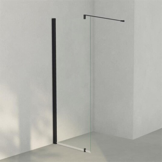 INR Iconic Nordic Rooms Dusjvegg Linc 20 Original Svart Matt / 77,5cm Klart Glass