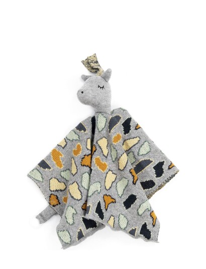 Smallstuff Cuddle Cloth, Giraf, Multi Boy - Grey - 31X 20X 4CM