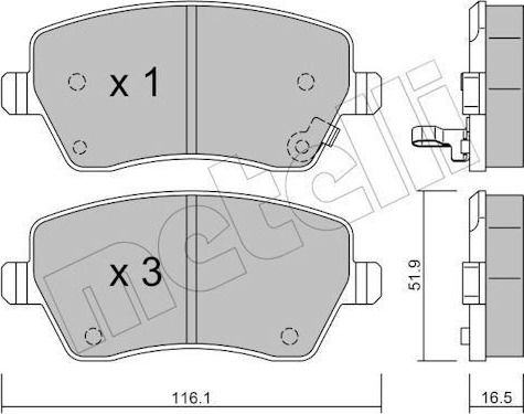 METELLI 22 0485 1 Bremseklosser