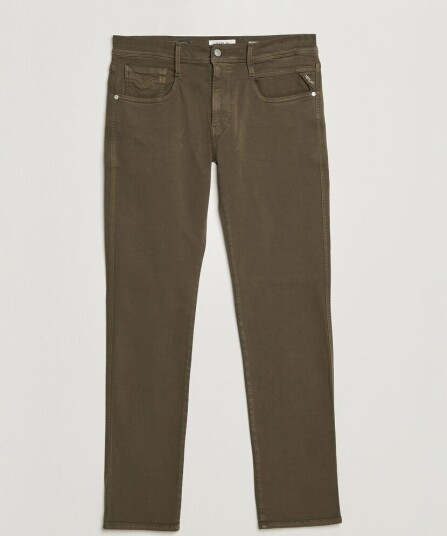 Replay Anbass Hyperflex 5 Pocket Pants Ivy Green