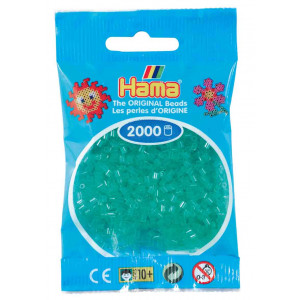 Hama Mini Perler 501-16 Transparent Grønn  2000 stk