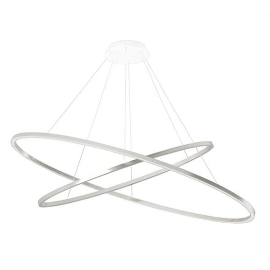 Nemo Ellisse Dobbelt Taklampe Polert Aluminium/ Hvit 3000K Nemo Ellisse Dobbelt Taklampe Polert Aluminium/ Hvit 3000K