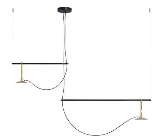 Artemide - Nh S3 2 Bracci Pendel Black/Brass Artemide - Nh S3 2 Bracci Pendel Black/Brass