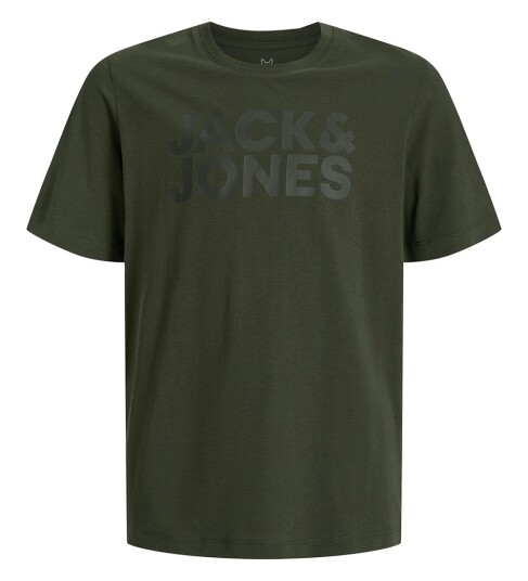 Jack & Jones Junior T shirt jjeCorp Logo Tee SS Crew Neck Grønn
