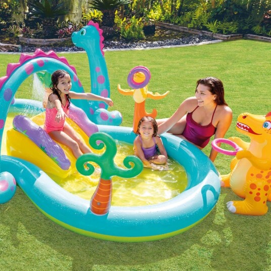 Intex Oppblåsbart basseng Dinoland 333 x 229 x 112 cm 57135NP Intex Oppblåsbart basseng Dinoland 333 x 229 x 112 cm 57135NP