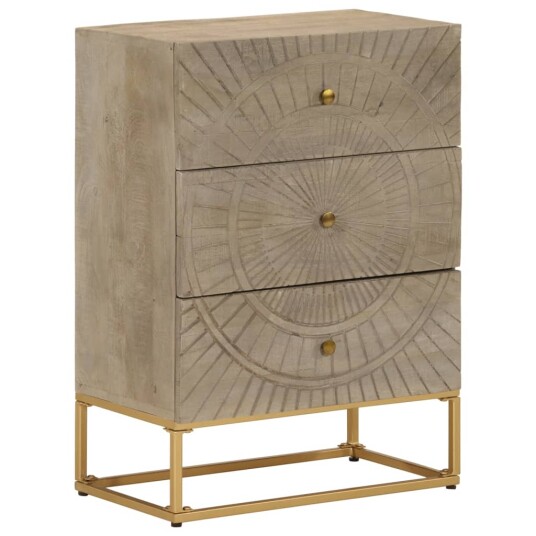  Kommode 55x30x76 cm heltre mango og jern 8721012215689