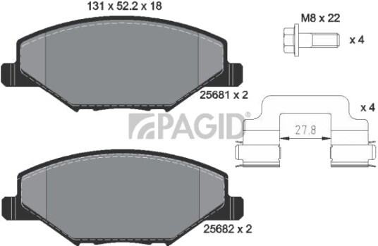 PAGID T2204N Bremseklosser