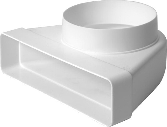 Europlast Bøying/overgang fra flatkanal 220x55 mm til Ø125 mm rør KLD25 125 Europlast Bøying/overgang fra flatkanal 220x55 mm til Ø125 mm rør KLD25 125