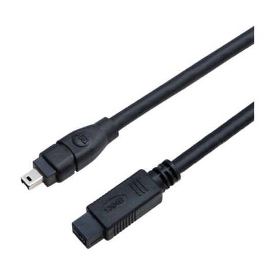 ELETRA IEEE 1394A 4P M - 1394B 9P M 5M KABEL, SVART