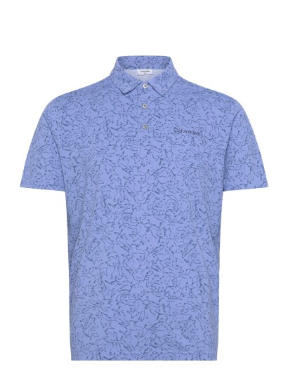Calvin Klein Golf Springs Printed Polo Blue L