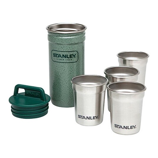 Stanley Adventure Steel drammeglass, 4 stk med beholder