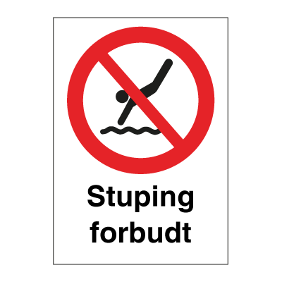 Jo Safety Forbudsskilt Stuping forbudt skilt med tekst i plast 6308038PA4 Jo Safety Forbudsskilt Stuping forbudt skilt med tekst i plast 6308038PA4