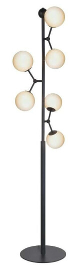 Halo Design Atom Gulvlampe Opal/ Sort Halo Design Atom Gulvlampe Opal/ Sort