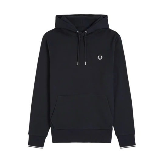 Fred Perry Tipped Hooded Sweatshirt - Blue - XXL Fred Perry Tipped Hooded Sweatshirt - Blue - XXL