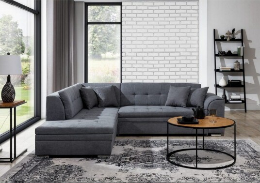 Seksjonssofa Eltap Pieretta 260x207x78 cm Soro 93 Grå Venstre Seksjonssofa Eltap Pieretta 260x207x78 cm Soro 93 Grå Venstre