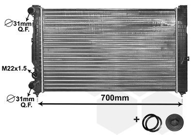 Radiator VAN WEZEL 03002123