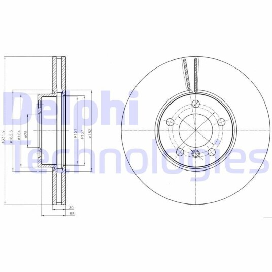 Bremseskive DELPHI BG9061 Bremseskive DELPHI BG9061