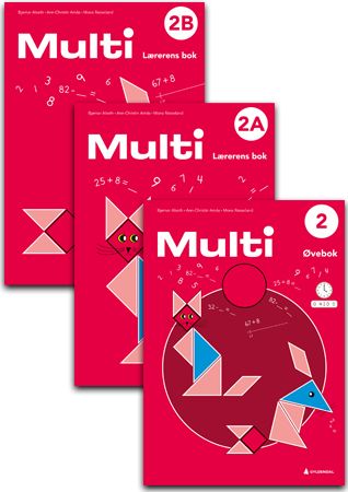 Multi 2 3.utg. Pakke med Øvebok 20stk og Lærerens bok A og B