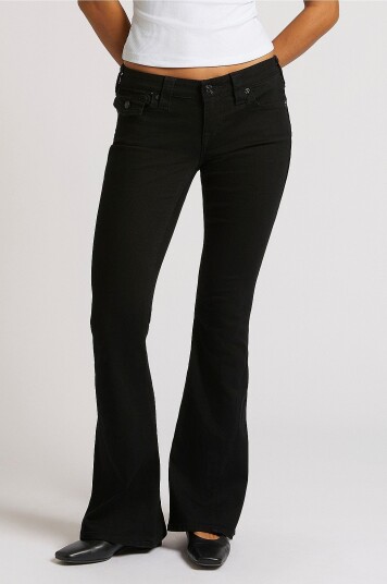 True Religion Jeans Joey Low Rise Flare Svart