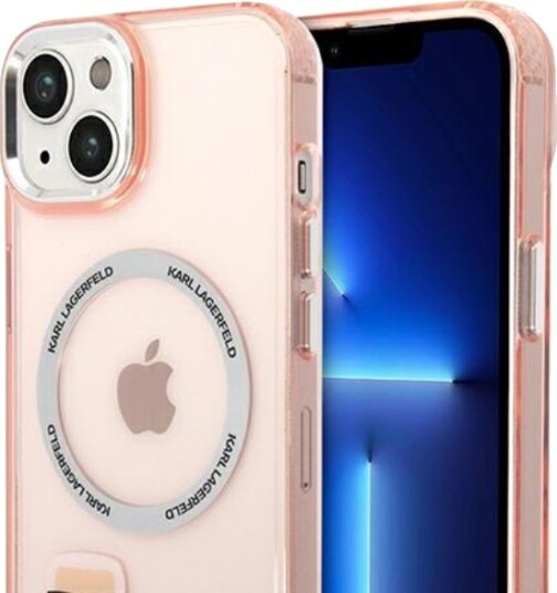 Karl Lagerfeld Klhmp14mhkcp Iphone 14 Plus 6,7" Hardt Deksel Rødt/Rosa Karl & Choupette Aluminium Magsafe