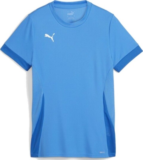 PUMA Trenings T skjorte Teamgoal Electric Blue Lemonade/PUMA White Kvinner størrelse Medium