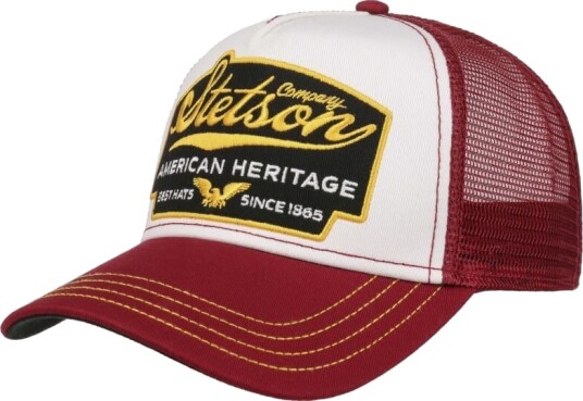 Stetson Trucker Cap American Heritage OneSize, Wine Red/White