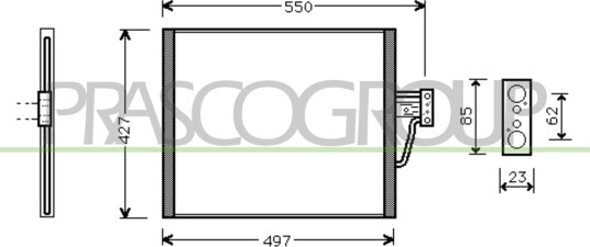 PRASCO BM044C002 Kondensator, klimaanlegg