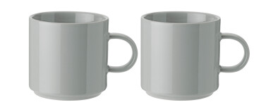 Stelton kopp 2-pakning lysegrå