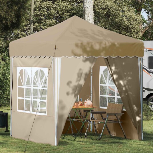 Pop up Festtelt Krem 195 x 195 x 245 cm