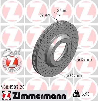 ZIMMERMANN 460.1507.20 Bremseskive