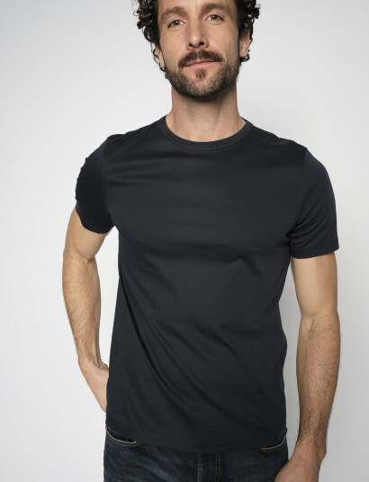 Mos Mosh Gallery Perry Crunch O-Ss Tee - Blue - S