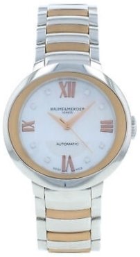 Baume & Mercier Dameklokke M0A10239 Promesse Hvit/Rose gulltonet