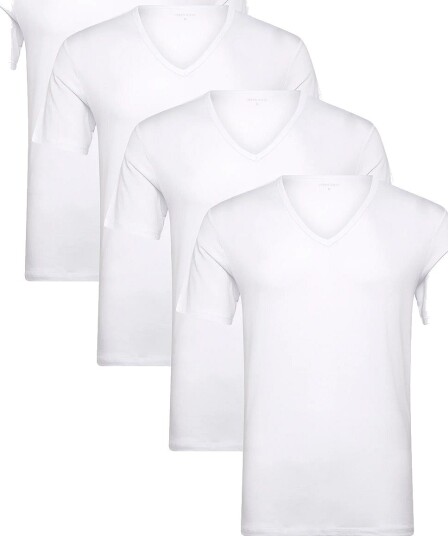 URBAN QUEST | 4 Pack Men Bamboo V Neck Undershirt | M