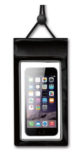 ConnecTech water repellent bag with strap for smartphones. Black
