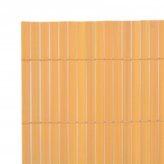 vidaXL Dobbelsidet hagegjerde 90x400 cm gul
