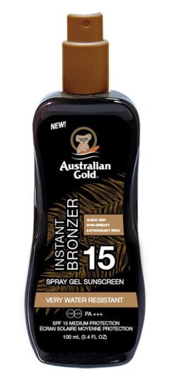 Australian Gold Instant Bronzer Spray Gel With Bronzer SPF15 237m