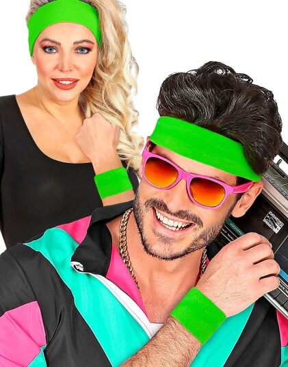 2 Stk Grønne Svettebånd Neon til Arm 2 Stk Grønne Svettebånd Neon til Arm