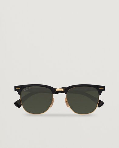 Ray-Ban 0RB3507 Clubmaster Sunglasses Black Arista/Polar Green