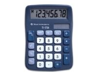 Texas Instruments TI-1726, Lomme, Grunnleggende, 8 sifre, 1 linjer, Batteri/Solcelle, Blå