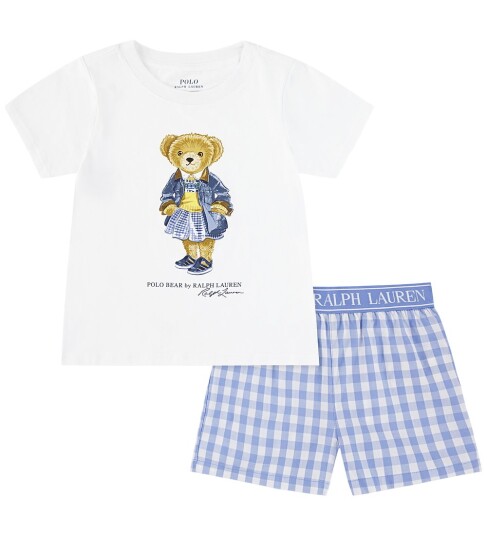 Polo Ralph Lauren Harbor Island Blue Bjørn S/S & Woven Ctn Kort L/12-14 år Polo Ralph Lauren Harbor Island Blue Bjørn S/S & Woven Ctn Kort L/12-14 år