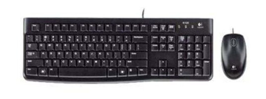 Logitech Desktop MK120 - Tastatur & Mussett - Engelsk - Svart Logitech Desktop MK120 - Tastatur & Mussett - Engelsk - Svart